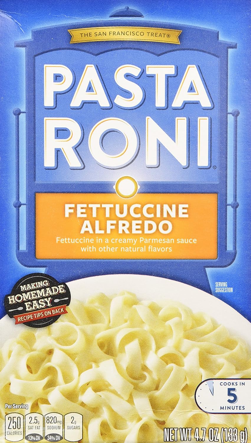 Pasta Roni, Fettuccine Alfredo, 4.7oz Box (Pack of 6