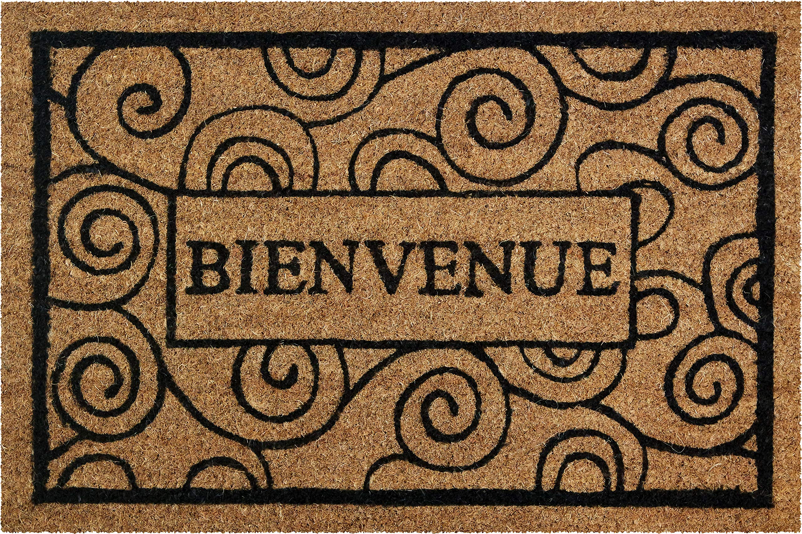 ID Mat Coco text Welcome Arabesque Coco text, PVC, Ecru, 40x60x1, 5 cm