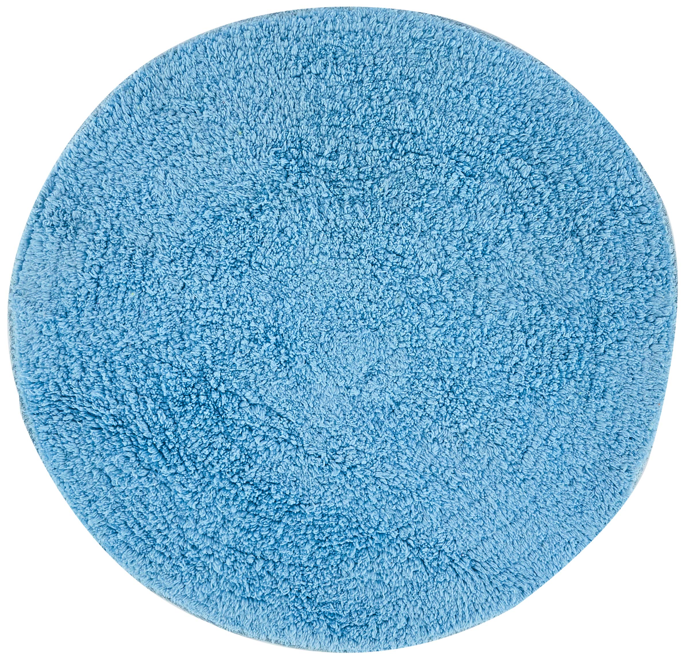 Bath mat round 57cm light blue