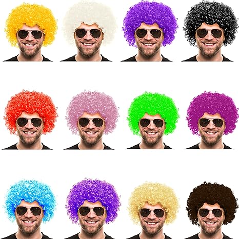 Balinco AFRO PERÜCKE LOCKENKOPF WIG SCHWARZ AFROPERÜCKE SCHWARZE LOCKEN XXL HERREN DAMEN KARNEVAL FASCHING LOCKENPERÜCKE (Grü