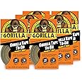 Gorilla Tape, Mini Duct Tape to-Go, 1" x 10 yd Travel Size, Black, (Pack of 6)