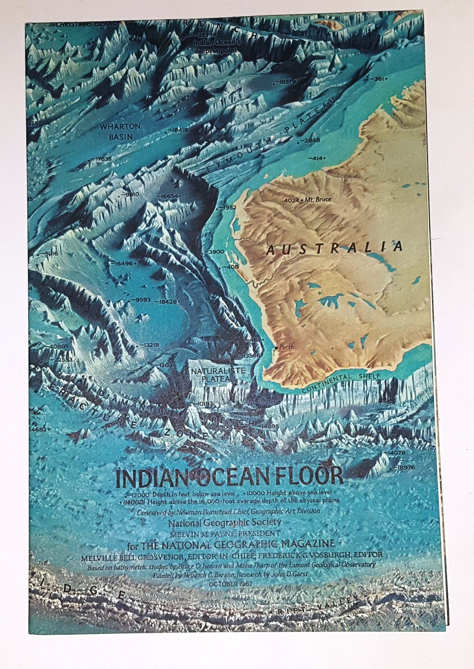 Indian Ocean Floor Map Amazon.com: National Geographic Map - Indian Ocean Floor - October 1967 (Map  Only): Ngs Staff Cartographers: Libros