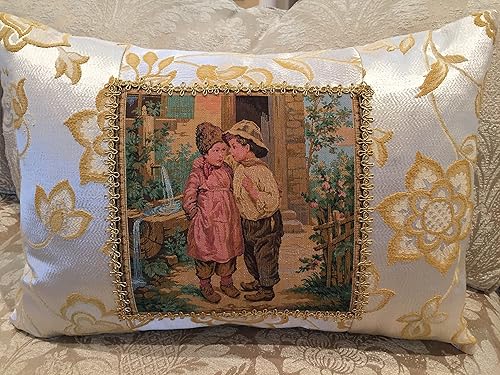 Amazon Com French Tapestry Pillow Vintage Tapestry Pillows