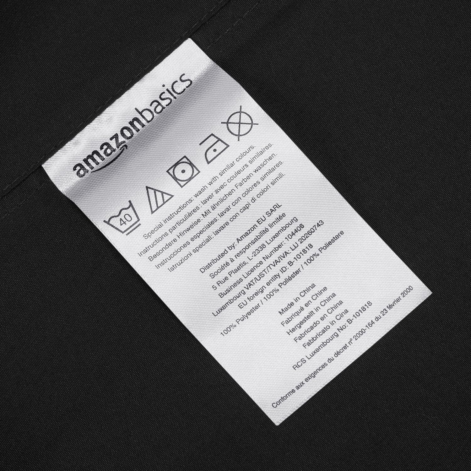 Amazon Basics Microfiber Pillowcases, Standard Size 50 x 80 cm (Pack of 2), Black, Pillows Not Included - Image 5