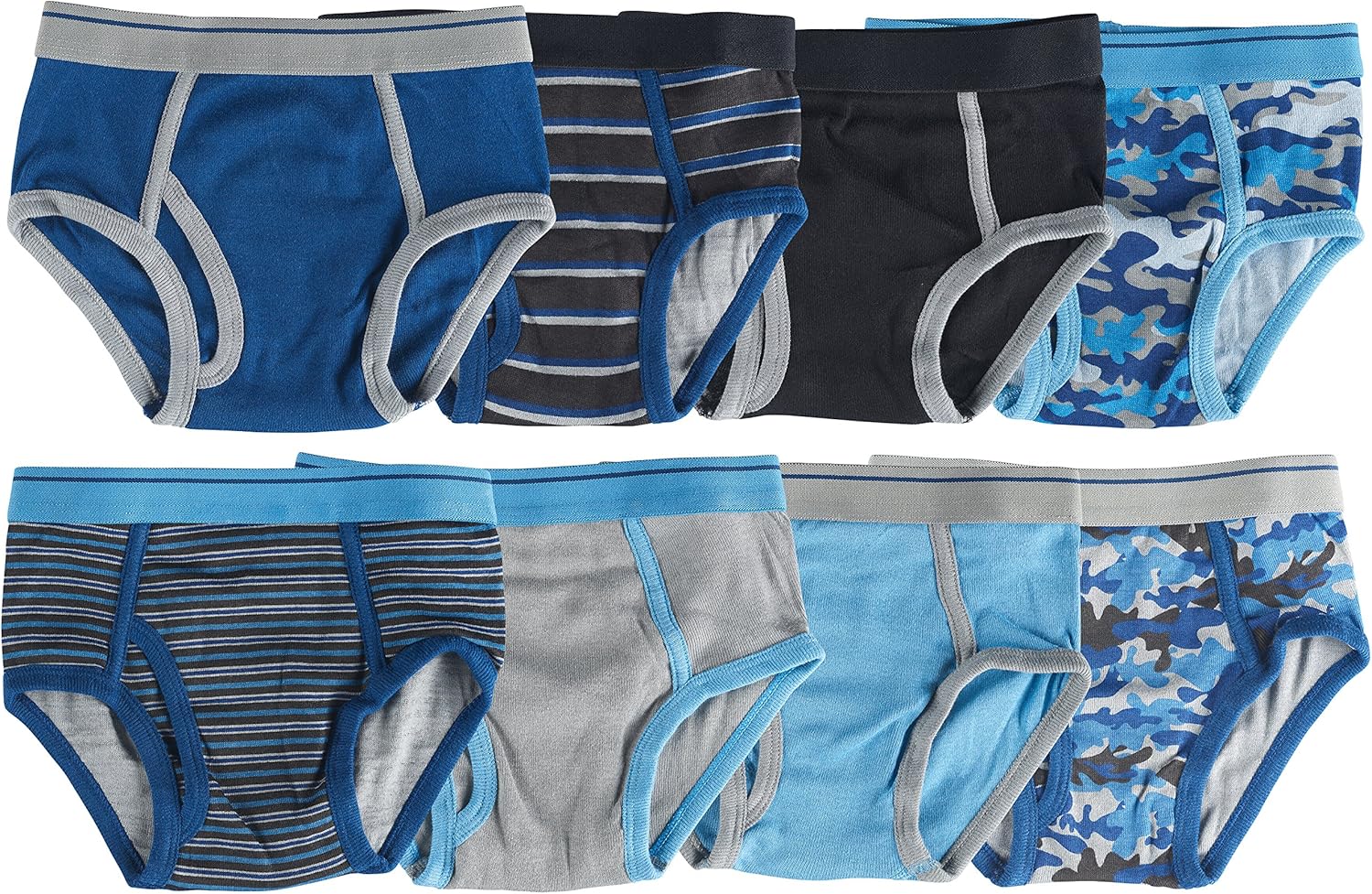 Trimfit Boys Soft 100% Cotton Tagless Briefs (8-Pack): Clothing
