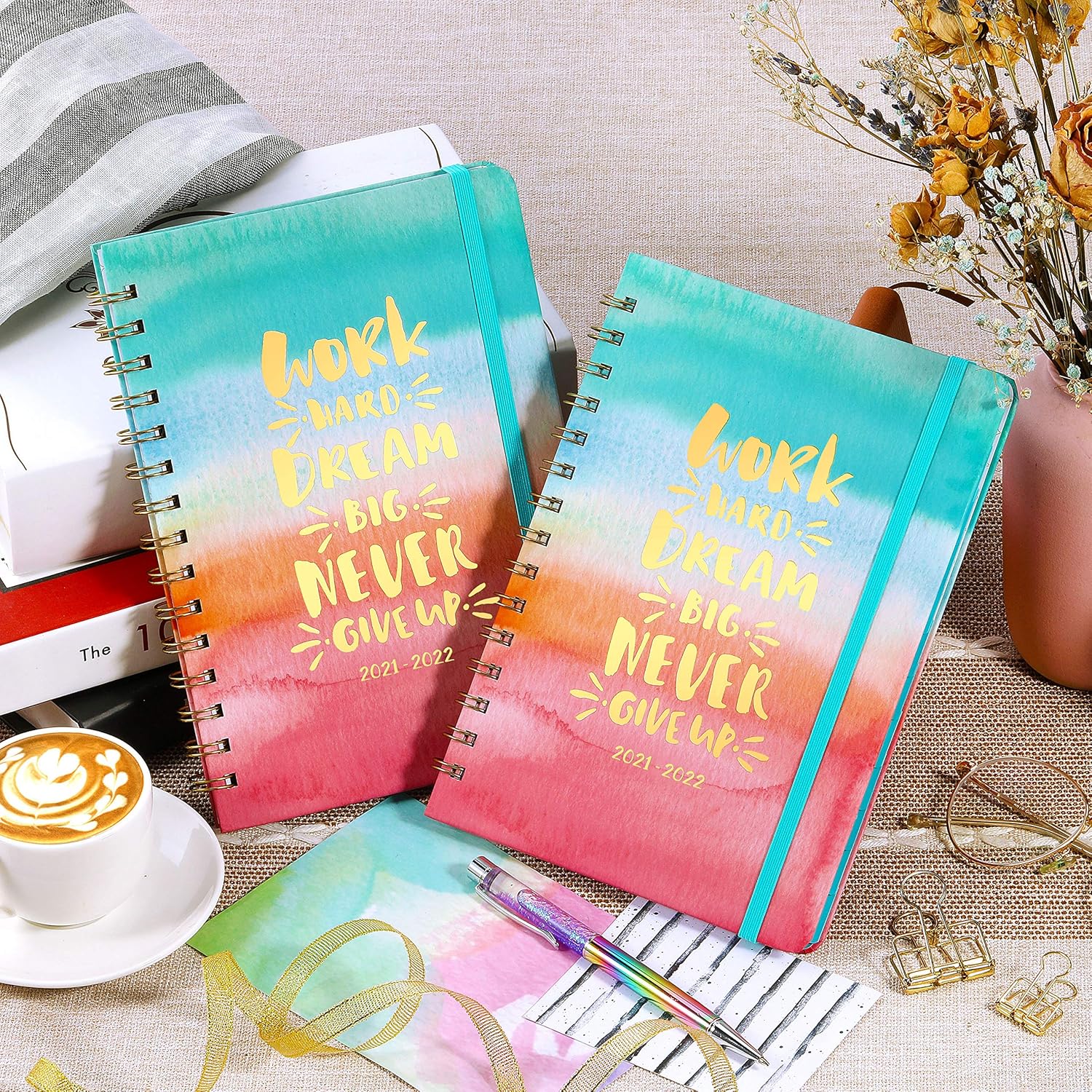 2021-2022 Planner - Weekly & Monthly Planner with Monthly Tabs, Jul 2021 - Jun 2022, 6.4" x 8.5", Flexible Hardcover with Thick Paper, Elastic Closure & Inner Pocket : Office Products
