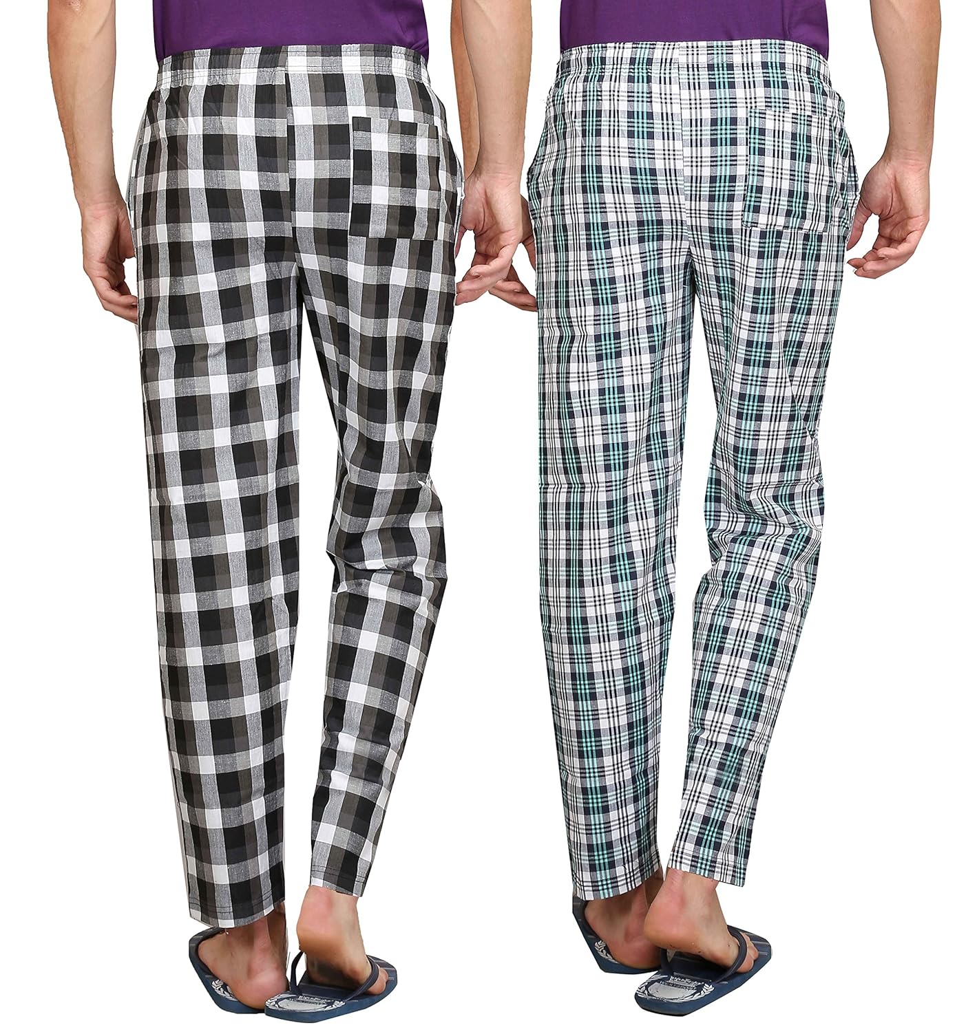maxis men's cotton pyjama bottoms(pack of two)