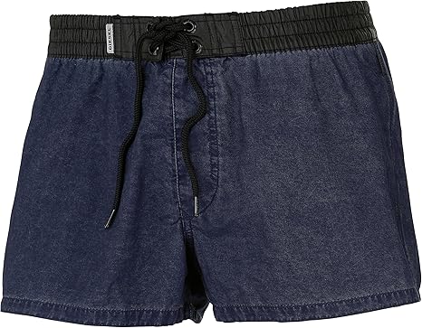 denim look swim shorts