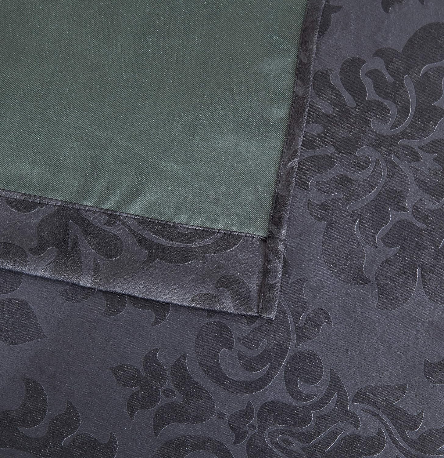 AsaTex Loretta - 1 Embossed Patio Extra Wide Curtain Panel with 16 Grommets - Thermal Weaved Blackout - Noise Reduction Fabric - Ideal for Sliding and Patio Doors (Patio 102 W x 84, Charcoal)