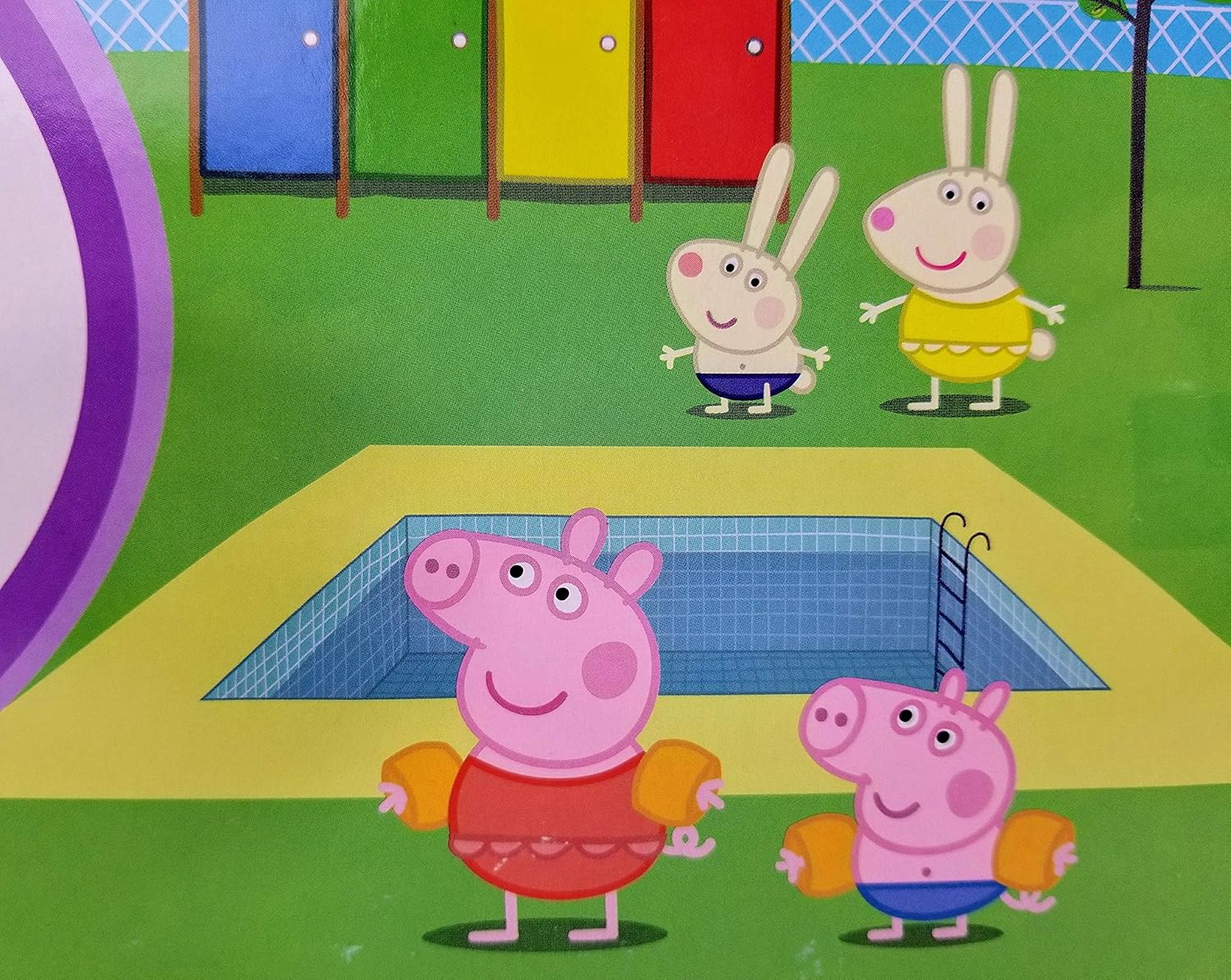 Action Peppa Pig Pool Party Bundled with Peppa Goes Swimming Book