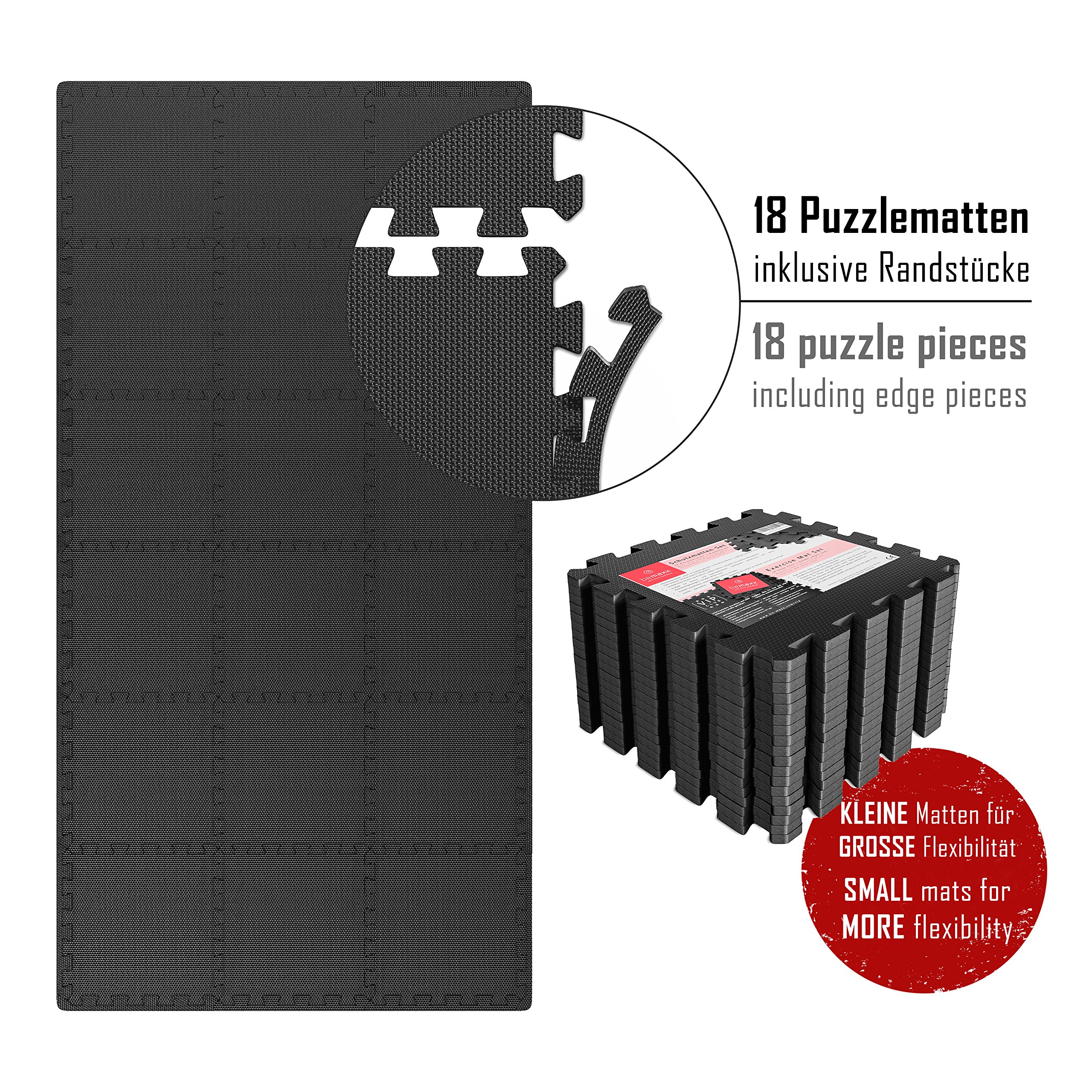 Interlocking Soft Foam Floor Mats 18 Pieces Eva Puzzle Rubber