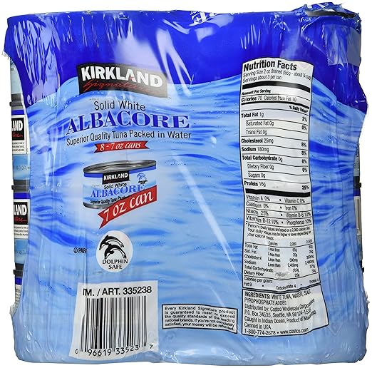 Kirkland Signature Solid White Albacore Tuna Nutrition Runners High