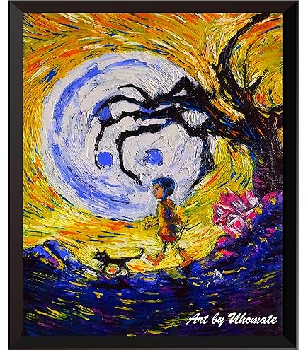 Amazon.com: Uhomate Starry Night Poster - Nightmare Before