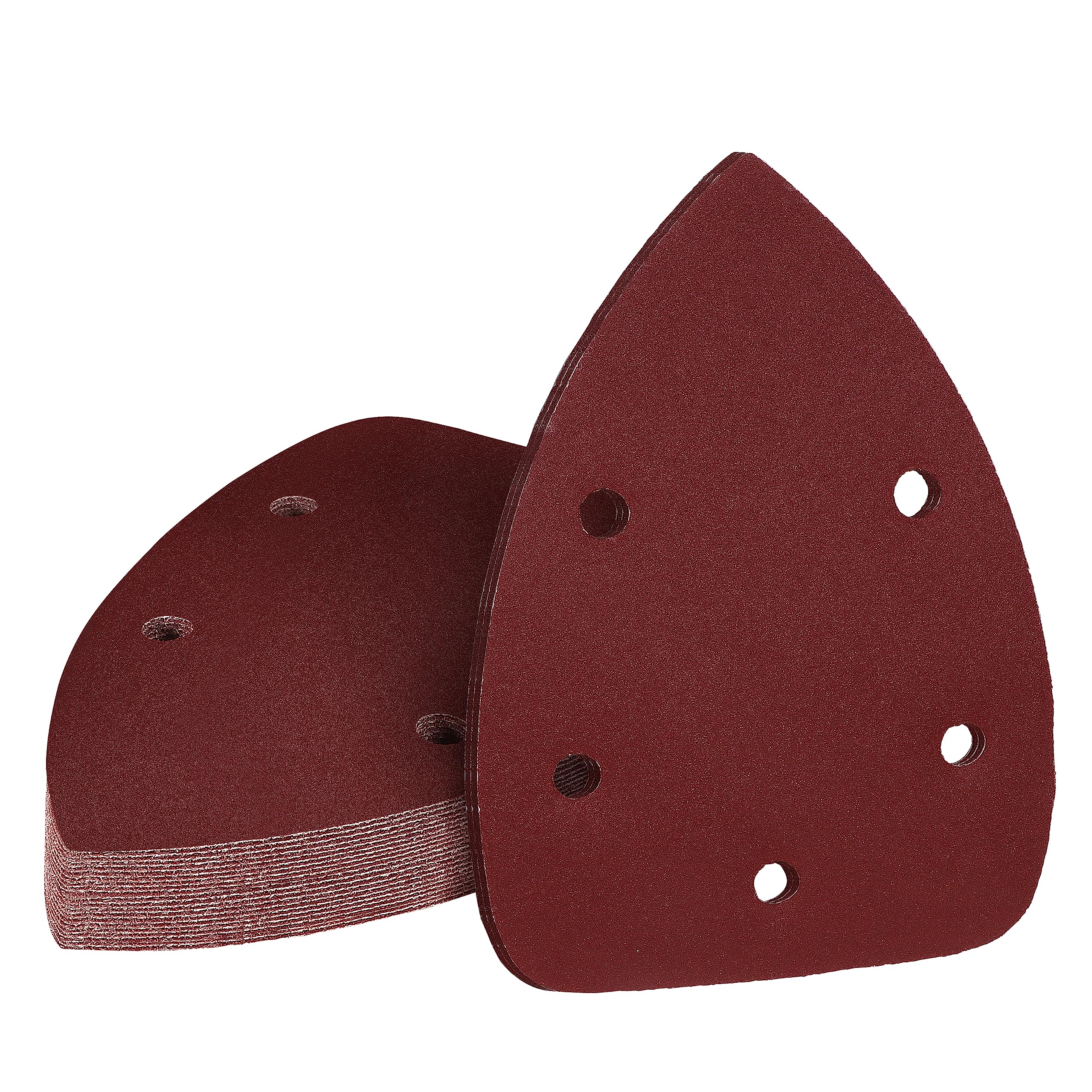 Photo 1 of 240 Grit Mouse Sander Sandpaper, Jamiikury 5 Hole Detail Sander Sandpaper Palm Sander Paper Mouse Sanding Pads Hook and Loop Sanding Sheets - Pack of 20