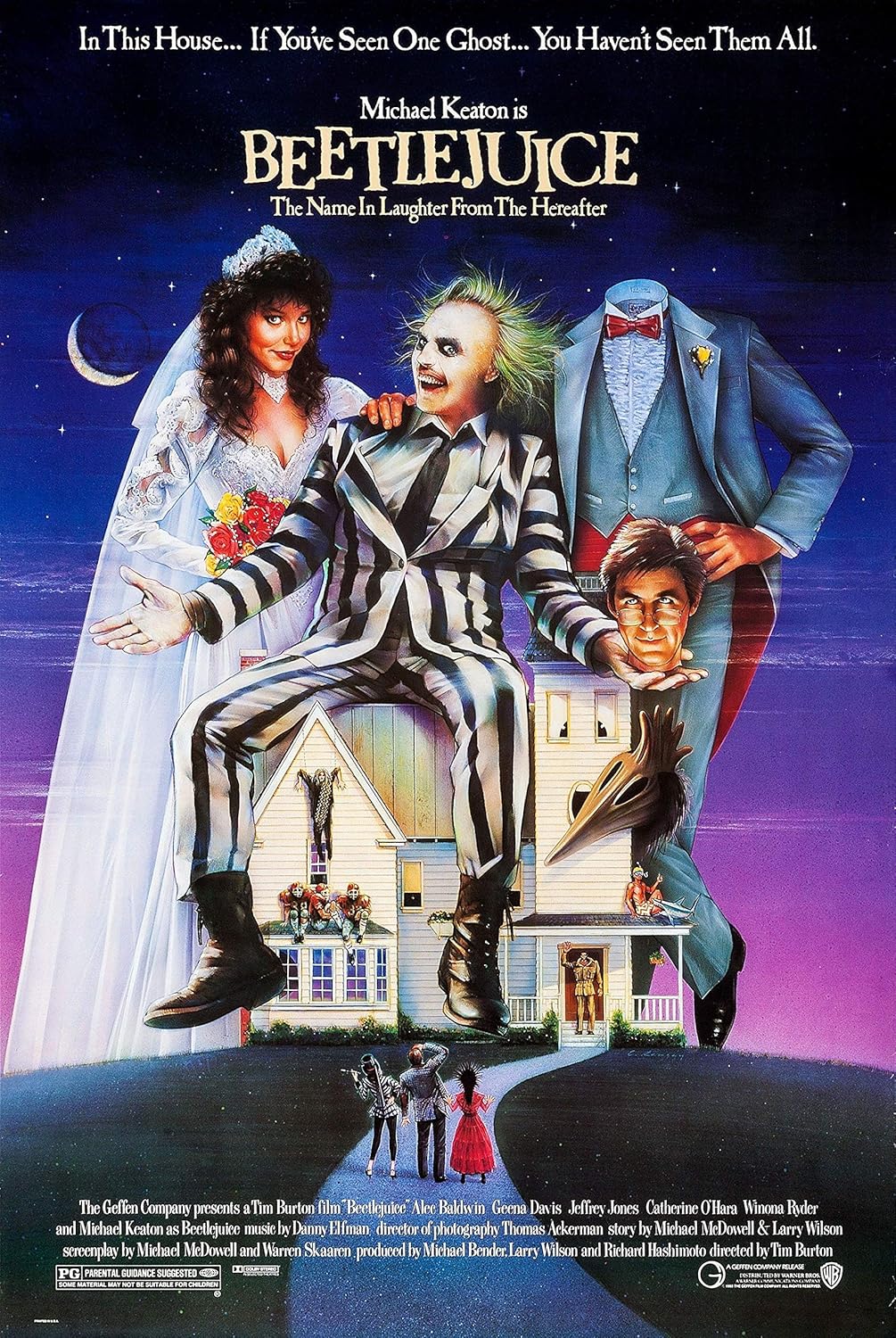 Beetlejuice Michael Keaton Movie Poster Frameless Gift 12x18 （30cm x 46cm）-LT-028