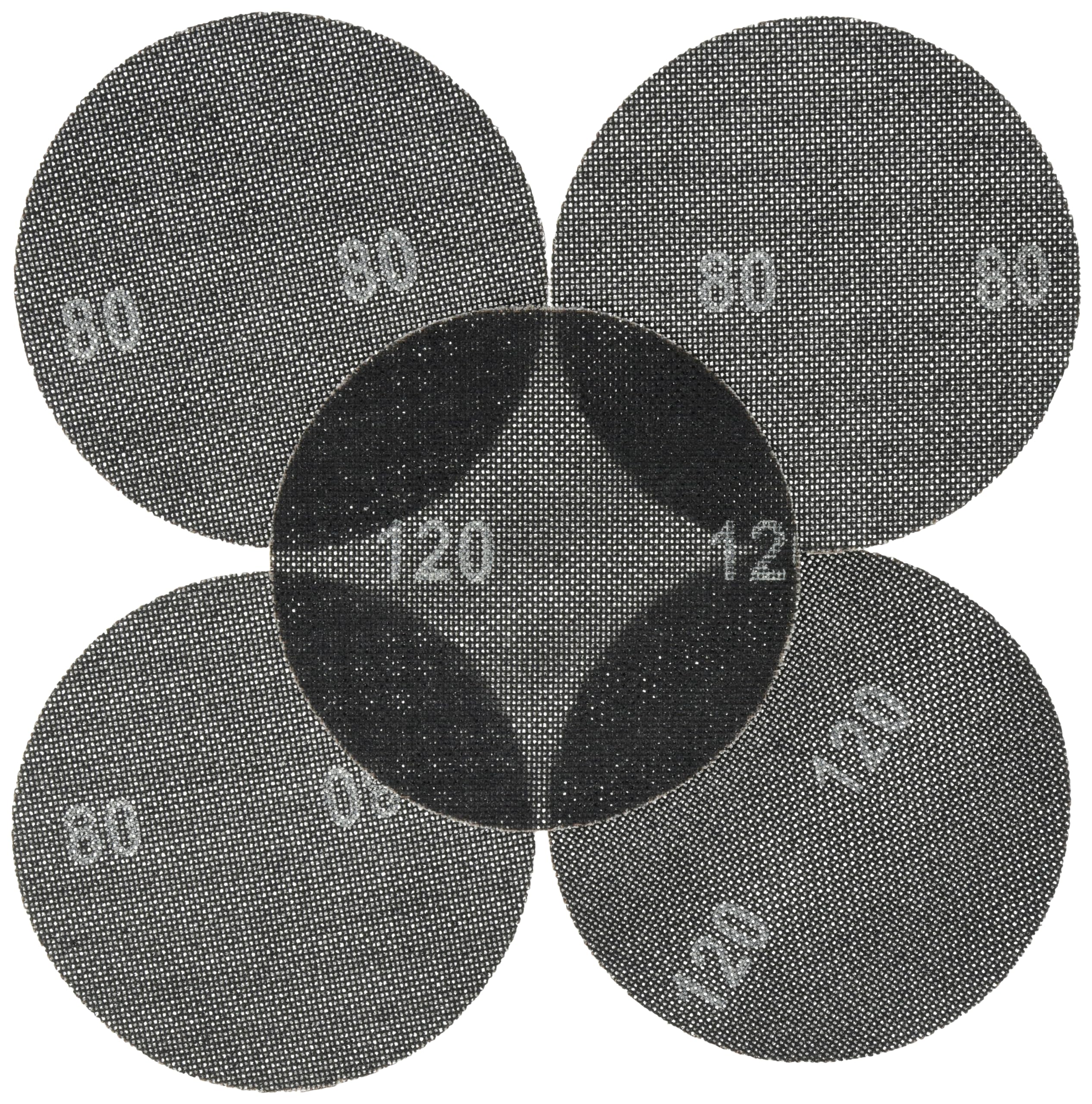 kwb by Einhell 5-Piece Set of Grille Sandpaper Wall Processing System Accessories Diameter 180 mm 3x P80 and 2x P120 with Micro Velcro Adhesive, Suitable for Wall Processing System TE-DW 180