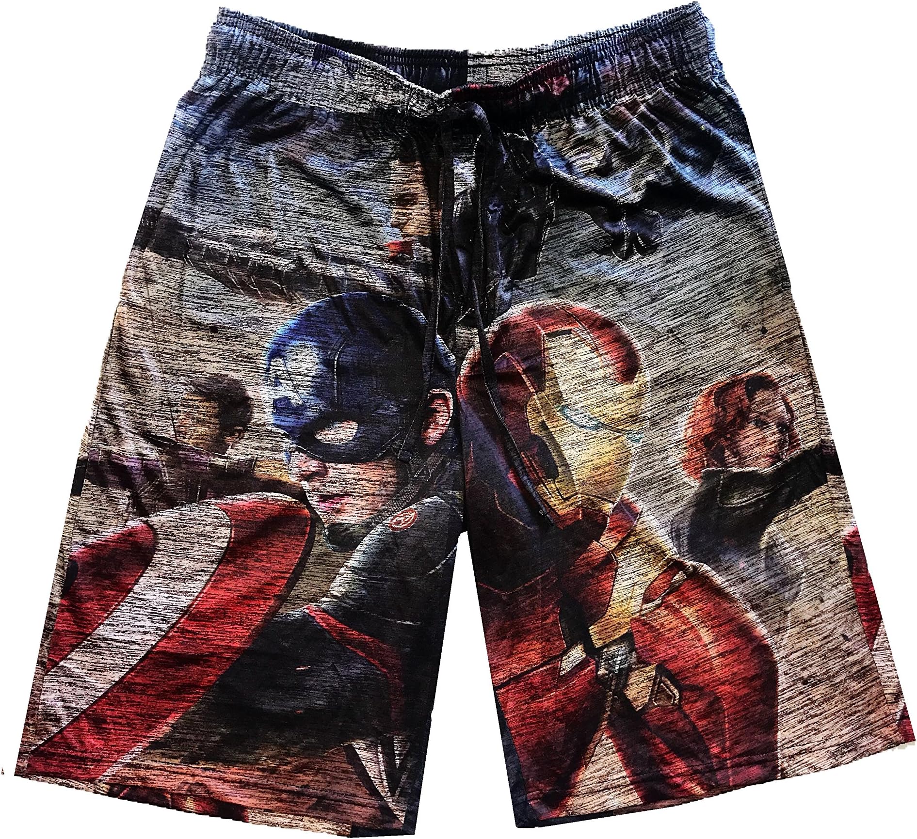 Avengers Charcoal Marvel Comics Captain America Civil War Iron Man Sheild Black Widow Boxer Shorts