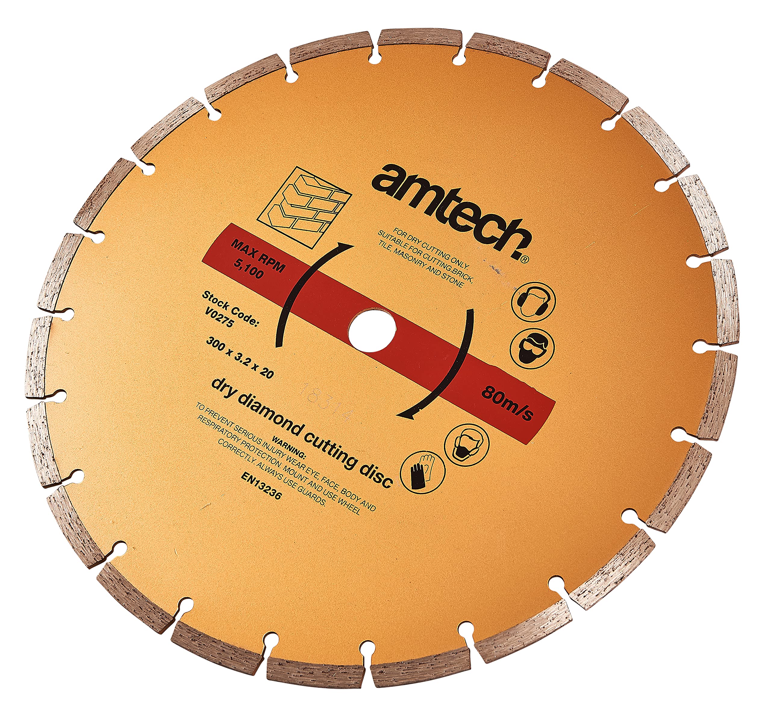Amtech V0275 300mm (12") diamond cutting disc