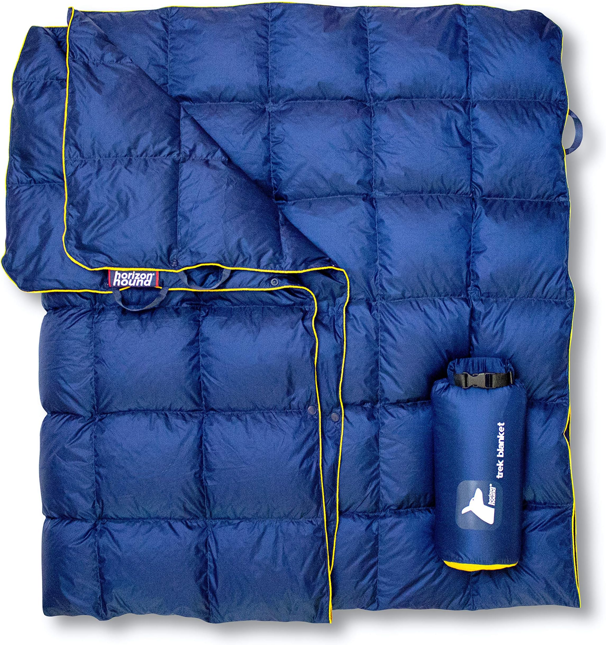 Horizon Hound Down Camping Blanket - Outdoor Lightweight Packable Down Blanket Compact Water Resistant and Warm for Camping Hiking Travel - 650 Fill Power