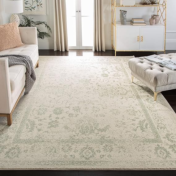 Safavieh Adirondack Collection ADR109V Ivory and Sage Area Rug, 8 Feet
