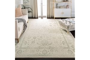 SAFAVIEH Adirondack Collection Area Rug - 9' x 12', Ivory & Sage, Oriental Distressed Design, Non-Shedding & Easy Care, Ideal for High Traffic Areas in Living Room, Bedroom (ADR109V)