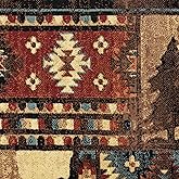 Home Dynamix Buffalo Bear Area Rug, 1'10"x6'10", Brown/ Red, Rectangular