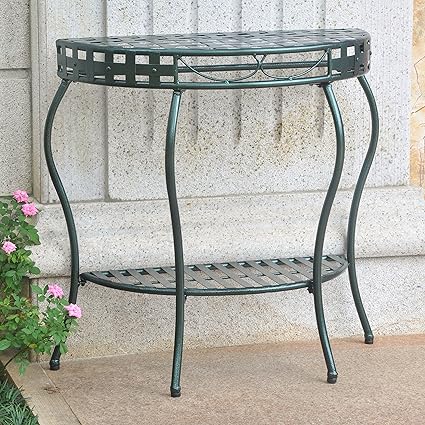 Half Moon Patio Table In Verdigris Amazon Ca Home Kitchen