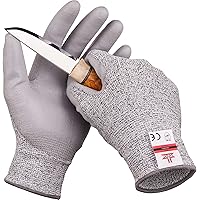 SAFEAT Safety Grip Work Gloves for Men and Women – Protective, Flexible, Cut Resistant, Comfortable PU Coated Palm…