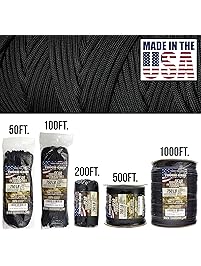TOUGH-GRID 750lb Paracord/Parachute Cord - Genuine Mil Spec Type IV 750lb Paracord Used by the US Military (MIl-C-5040-H) - 100% Nylon - Made In The USA.