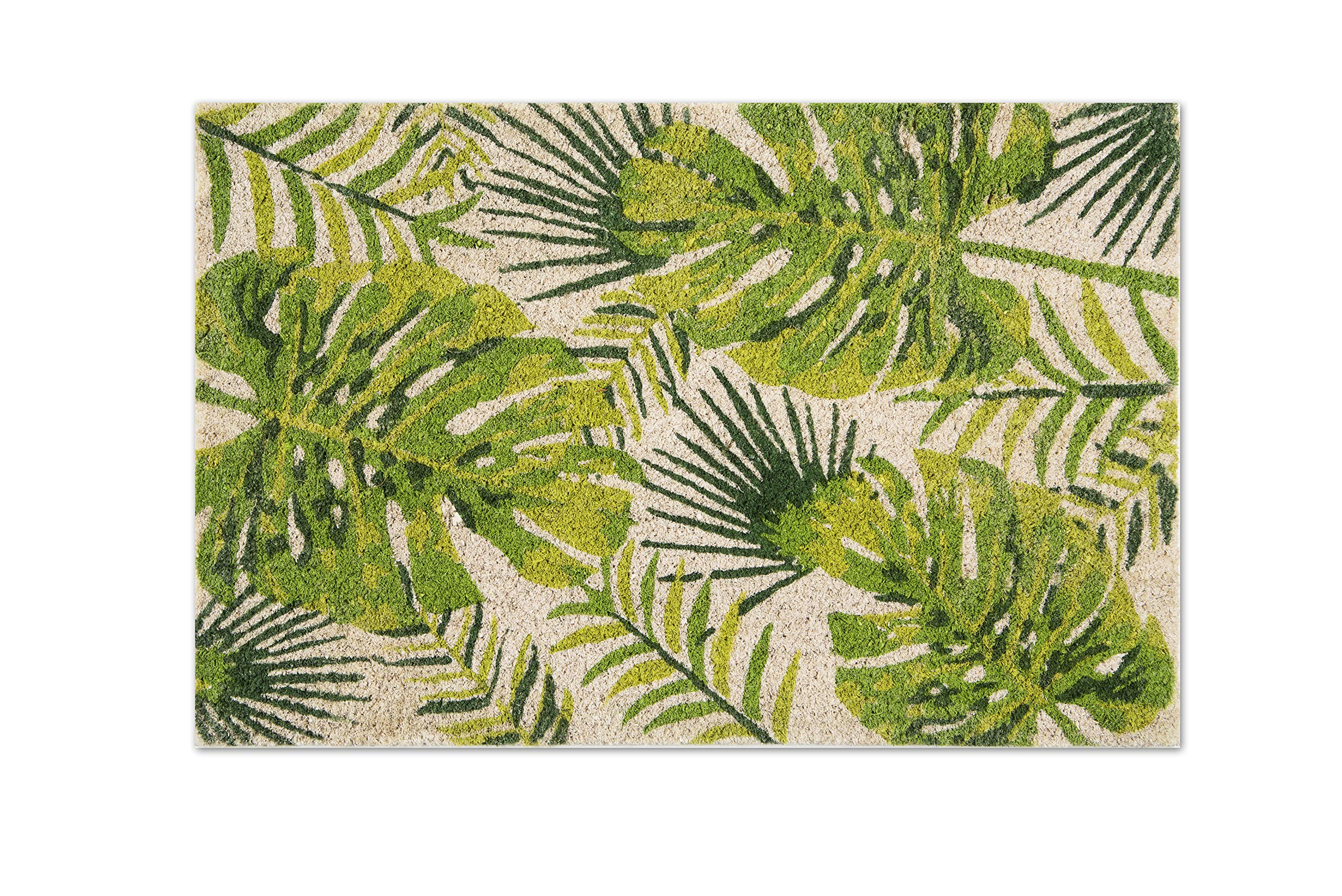 Excelsa Foliage Entrance Door Mat, Coconut Fibre, Green, 40 x 60 cm