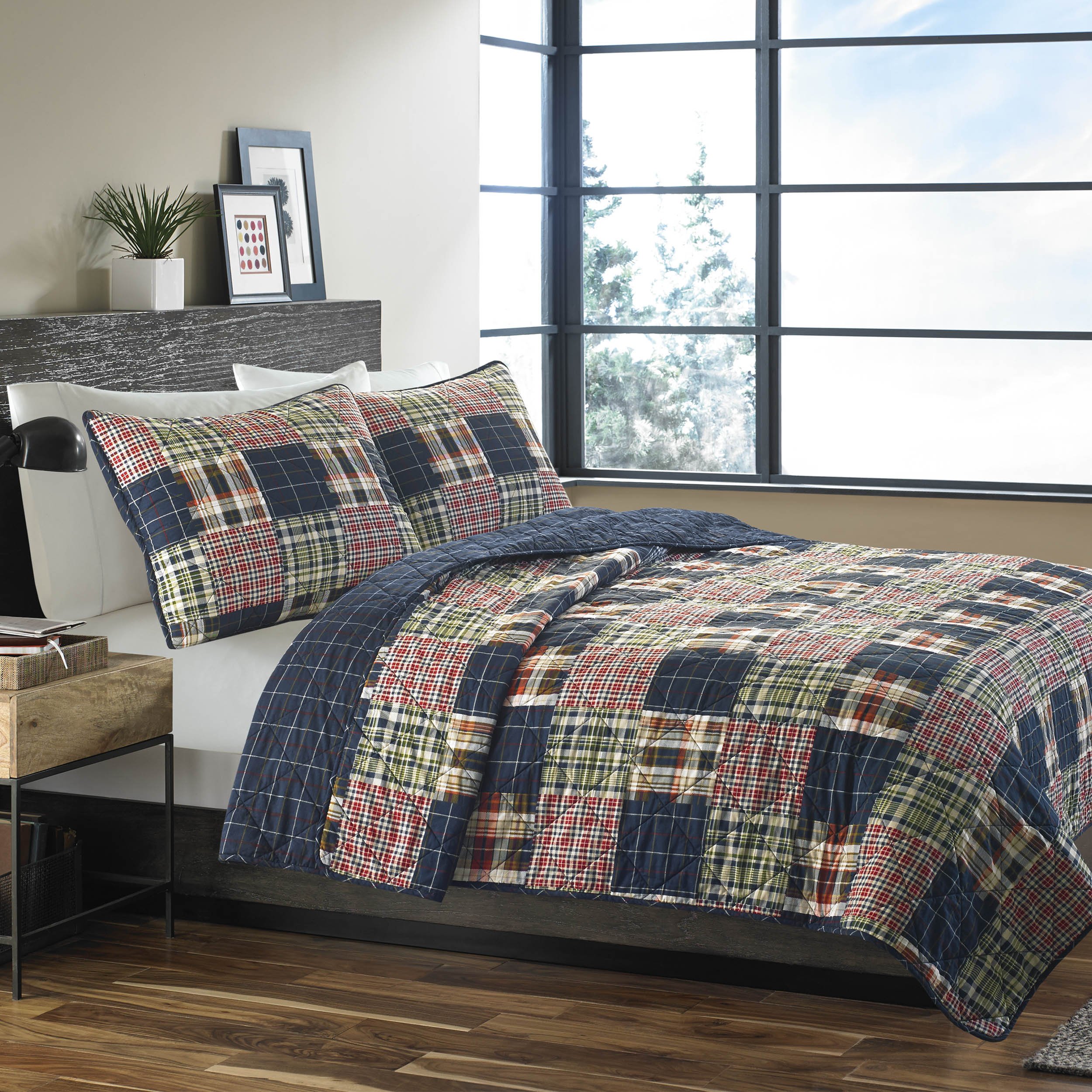 Eddie Bauer Madrona Cotton Quilt Set, King, Red