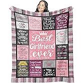 Mcurore Gifts for Girlfriend Blanket 60"x50", Girlfriend Birthday Gifts for Women, Gift for Girlfriends Unique, Cute Birthday Christmas Anniversary Romantic Blanket for Girlfriends