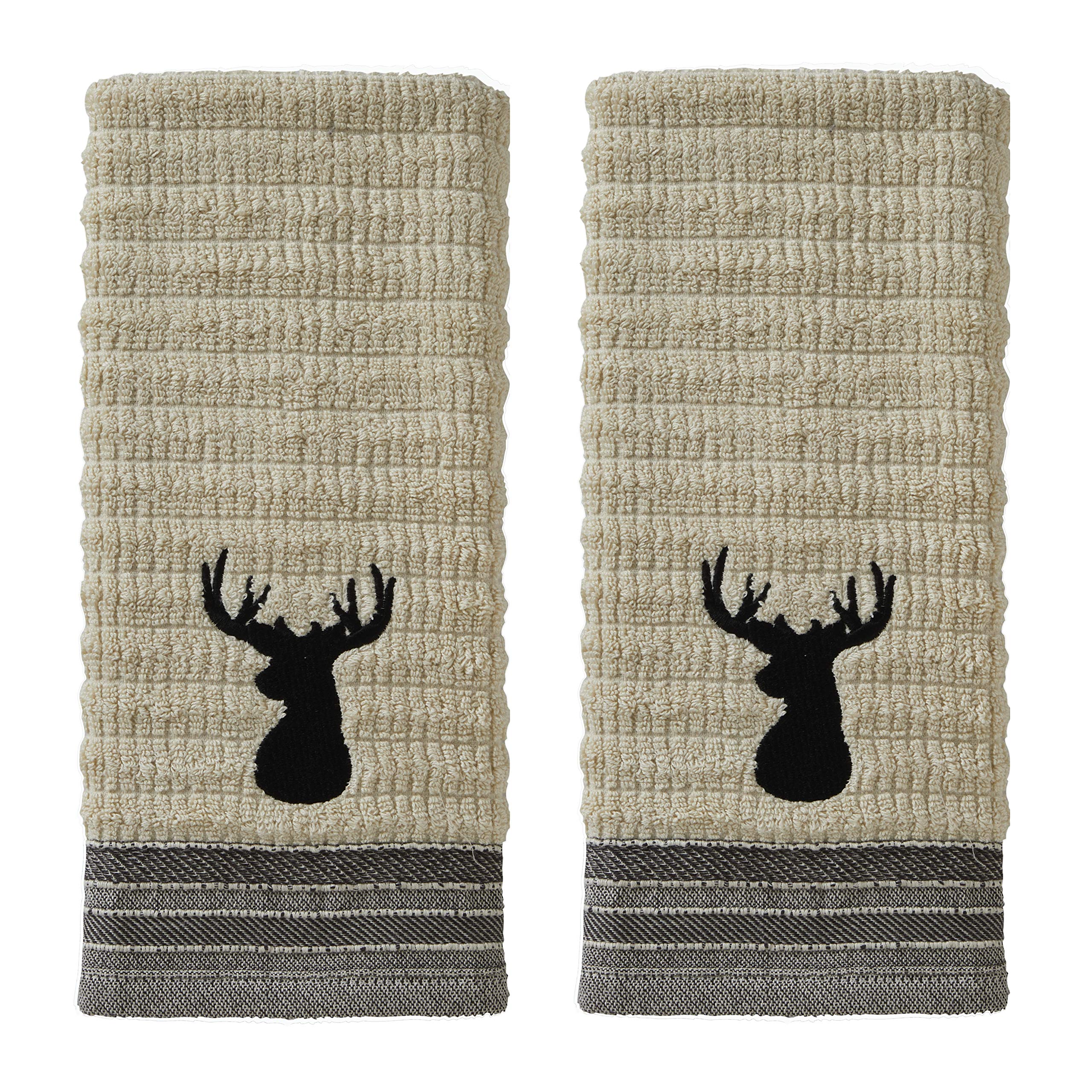 SKL Home Hand Towel (2-Pack), Cotton, Wheat, S