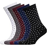 NUDUS 5 Pack Premium Cotton Dress Socks for Men - Crew Socks Gift Box - Lightweight & Breathable Mens Business Casual Socks
