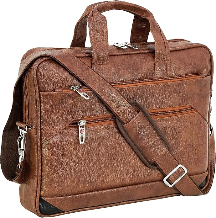 Storite PU Leather 14 Inch Laptop Shoulder Messenger Sling Office