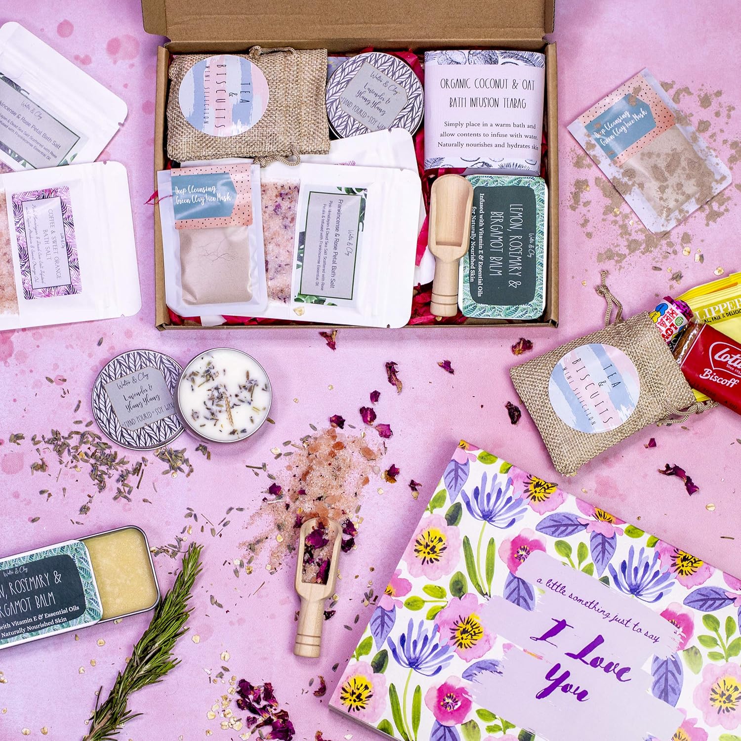 100% Natural, Vegan & Handmade in the UK Pamper Hamper/Gift Box/Bath Set Relaxation Gifts for Women. Perfect Friendship - Image 4