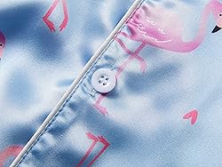 Topgal Cute Pink and Purple Flamingo Pajama Set for