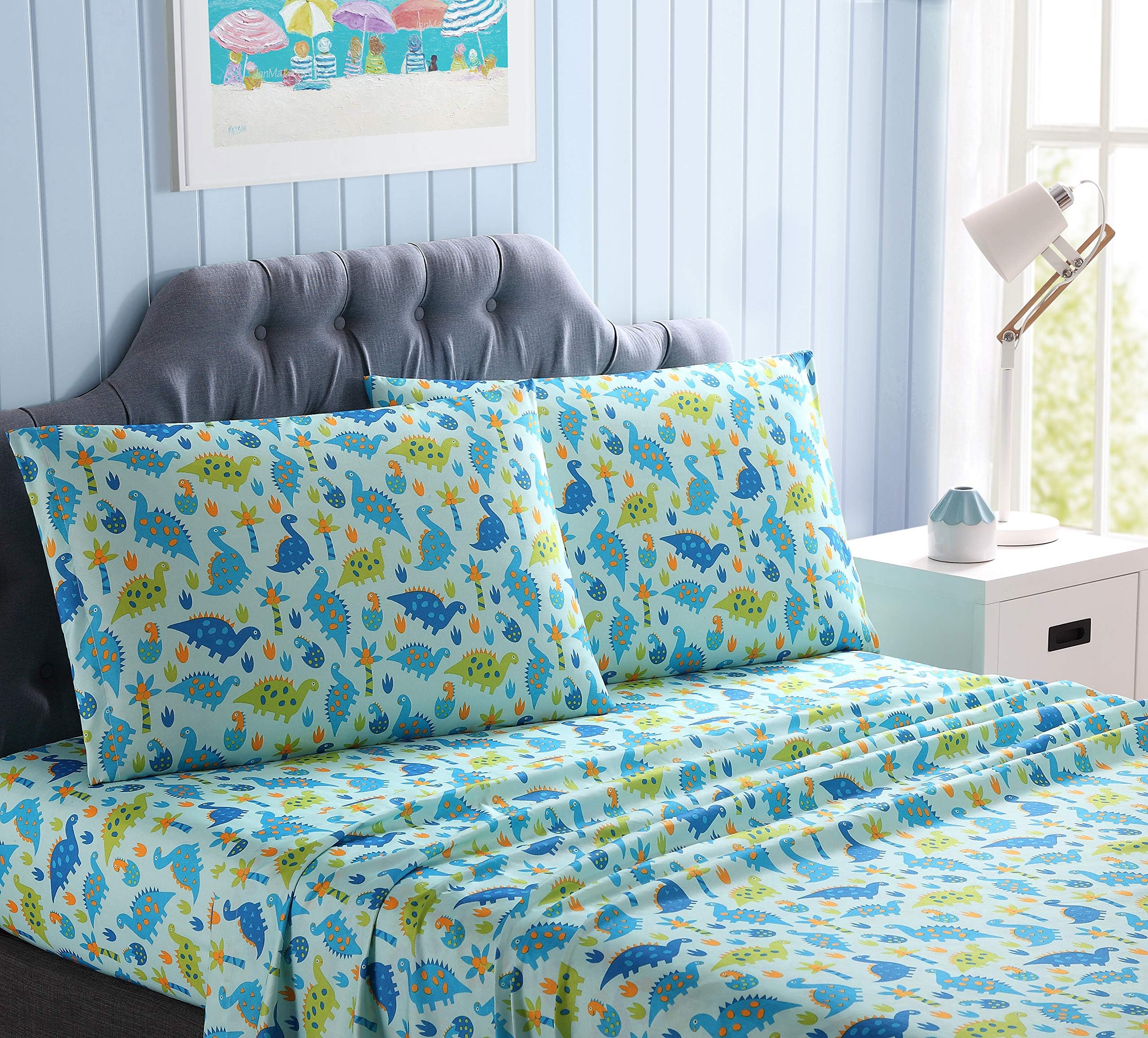 Kute Kids Super Soft Sheet Set - Baby Dinosaurs - Brushed Microfiber for Extra Comfort (Twin)