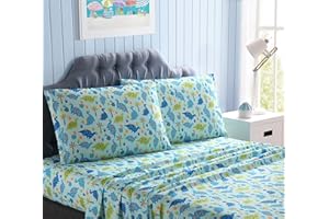 Kute Kids Super Soft Sheet Set - Baby Dinosaurs - Brushed Microfiber for Extra Comfort (Twin)