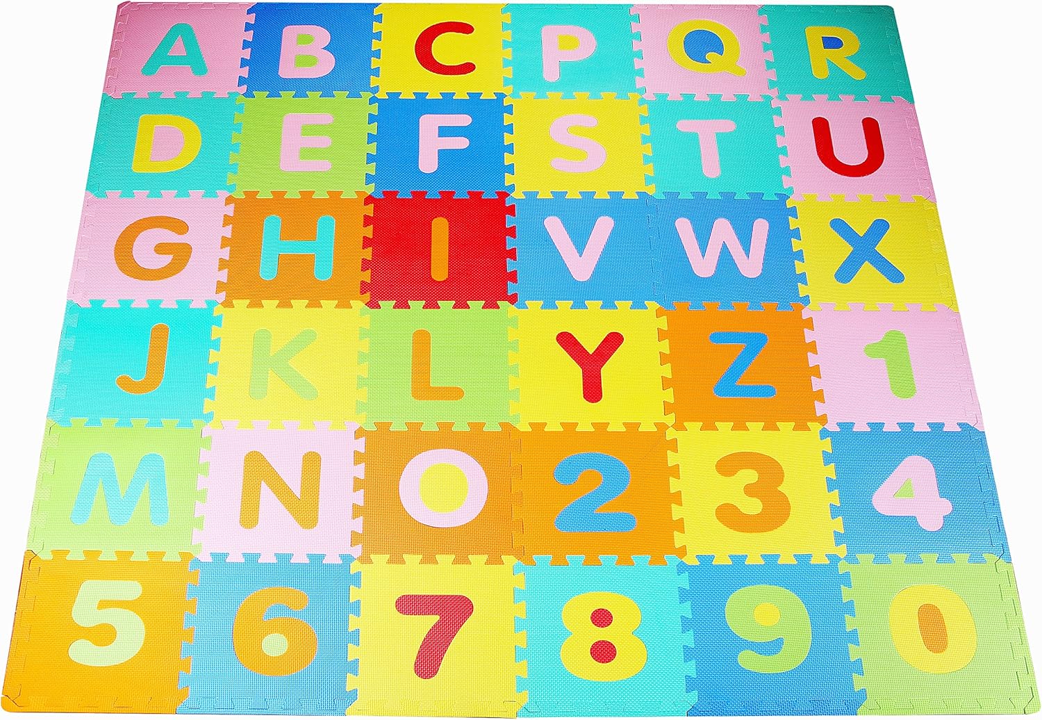 Balance From Kid's Puzzle Exercise Play Mat with EVA Foam Interlocking Tiles, Alphabet (36 Tiles): Sports & Outdoors