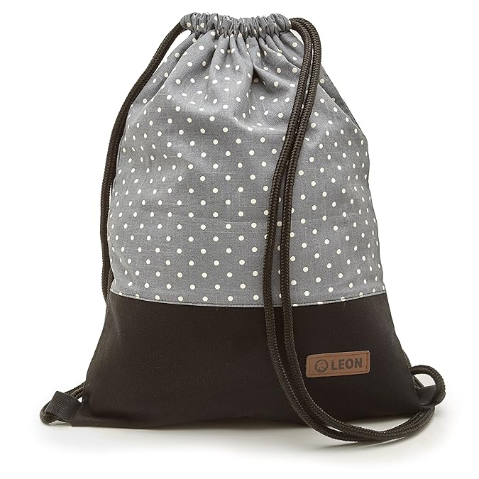 By-Bers LEON Turnbeutel mit Innentaschen Rucksack Tasche Damen Herren & Teenager Gymbag Gymsack