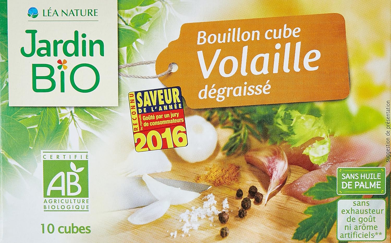 Jardin Bio Bouillon Cube Volaille Dégraissé 100 g Amazon.fr Epicerie