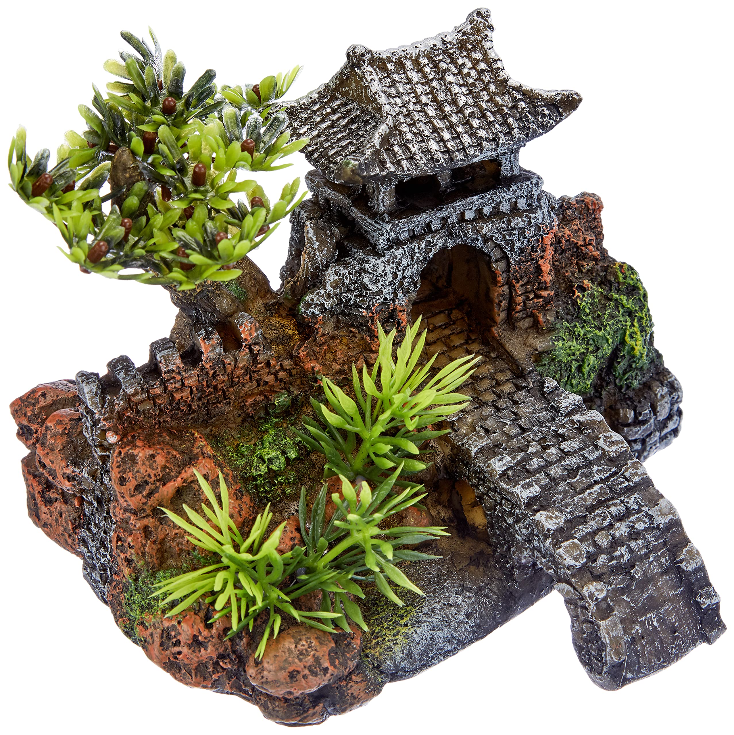 Aqua Della Gate Bridge Aquarium Decoration, 15.3 x 12.5 x 11.5 cm