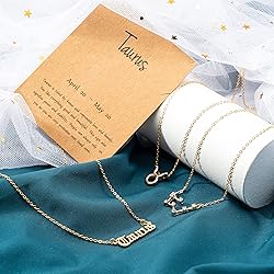 PANTIDE 3Pcs Taurus Zodiac Layer Necklaces for