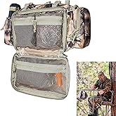AUSCAMOTEK Camouflage Hanging Bag for Treestand Platform Saddle Hunting – Camo Fanny Pack for Hunting Accessories and Storage with Expandable Compartments and Water Holder