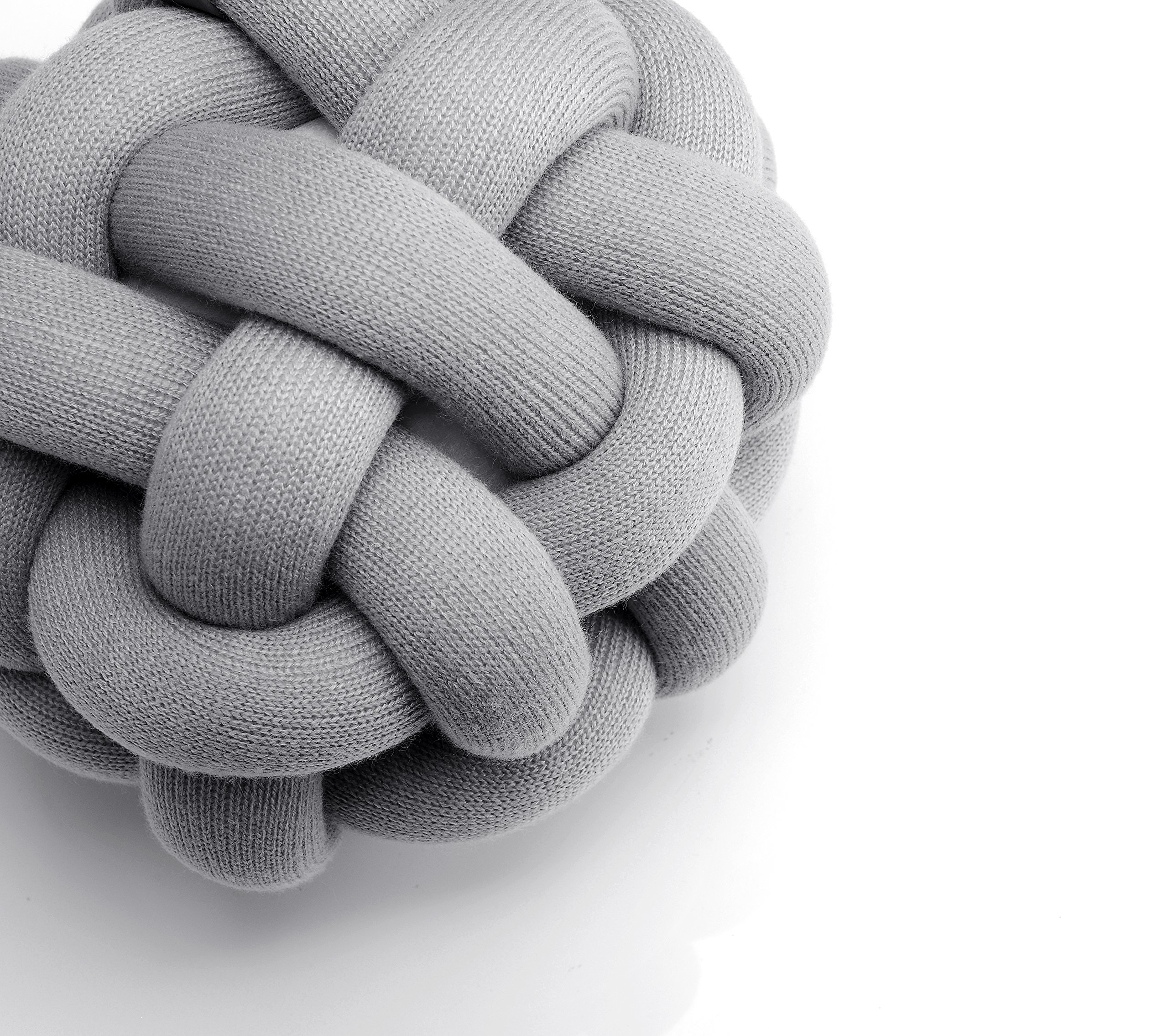 Decorative Knot Pillow Unique Accent Couch Throw Pillow (Grey) LAVORIST