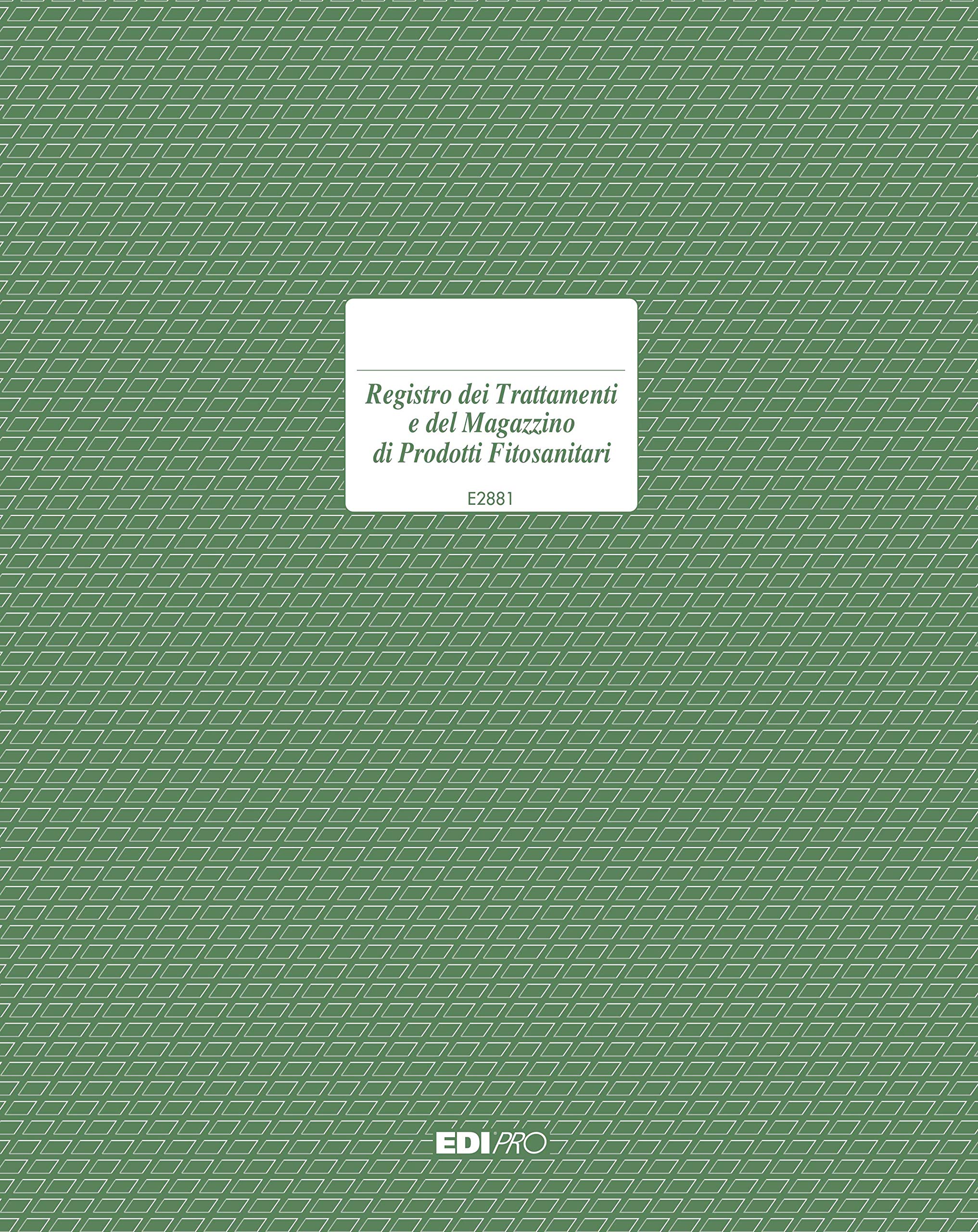 EDIPRO - E2881 - Register of Plant Protection Products and Warehouse Treatments 46 Numbered Pages (Country Notebook) f.to 31x24.5