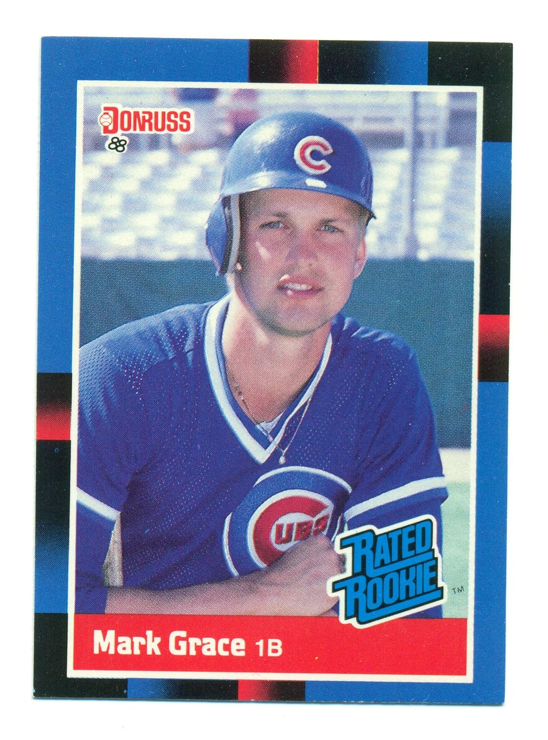 1988 Donruss Mark Grace 40 Rated Rookie RC Baseball Card at Amazon's