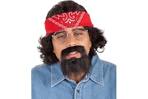 RUBIES Forum Novelties Men's Chong Costume Kit with Bandana Wig and Beard, Multi, One Size
