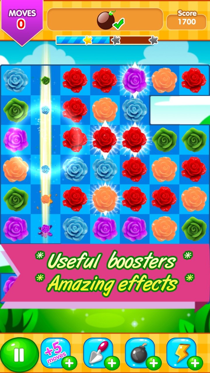 Rose Paradise most popular flower matching games for